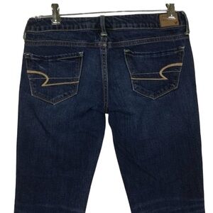 ⚡️American Eagle Womens EUC Jeans Skinny Blue Denim Dark
Wash Whiskered Stretch